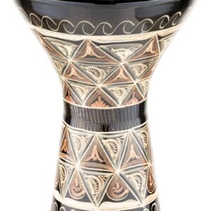 Meinl Percussion Copper Doumbek Egyptian Goblet Drum, Hand Engraved — MADE in TURKEY — Synthetic Head, 2-YEAR WARRANTY (HE-3012)