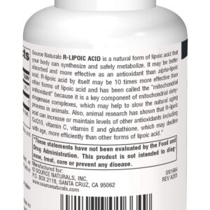 Source Naturals R-Lipoic Acid, 100mg - 60 Tablets