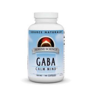 Source Naturals Serene Science GABA, for a Calm Mind, 750mg - 180 Capsules