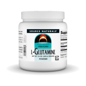 Source Naturals L-Glutamine, Free Form Amino Acid That Supports Metabolic Energy* - 16 oz Powder