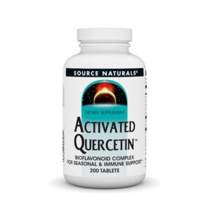 Source Naturals Activated Quercetin - Plant-Derived Bioflavonoid Complex - Seasonal & Immune Defense* - 200 Vegetarin Friendly Tablets