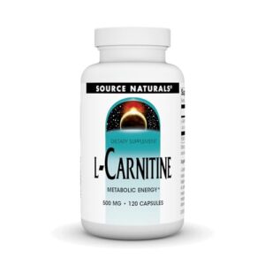 source naturals l-carnitine 500 mg for metabolic energy - 120 capsules