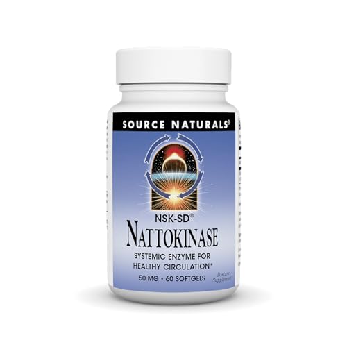 Source Naturals NSK-SD Nattokinase, Systemic Enzyme for Healthy Circulation*, 50 mg - 60 Softgels