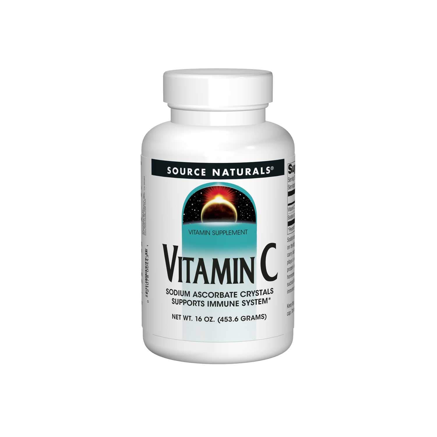 Source Naturals Vitamin C, Sodium Ascorbate Crystals, Supports Immune System* - 16 Ounces