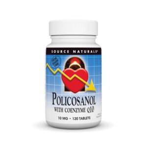 Source Naturals Policosanol with Coenzyme Q10, 10 Mg -120 Tablets