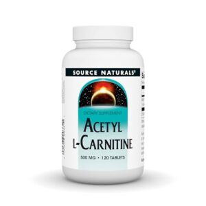 source naturals acetyl l-carnitine 500 mg tablet, 120 count