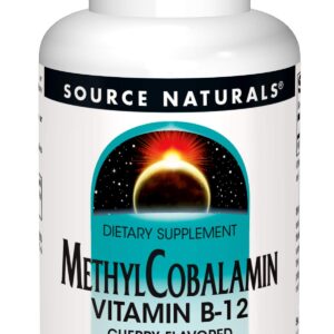 Source Naturals Methylcobalamin Vitamin B-12 5mg Cherry Flavored - 120 Lozenges