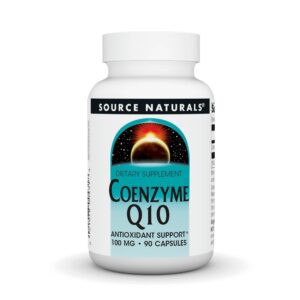 source natural coenzyme q10 antioxidant support 100 mg for heart, brain, immunity, & liver support - 90 capsules