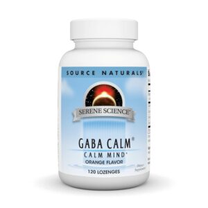 Source Naturals Serene Science, GABA Calm - Supports A Calming Mood, Quick Dissolving Orange Flavor* - 120 Lozenges