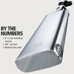 Meinl Percussion STB80S-CH 8-Inch Small Mouth Steel Cowbell, Chrome Finish