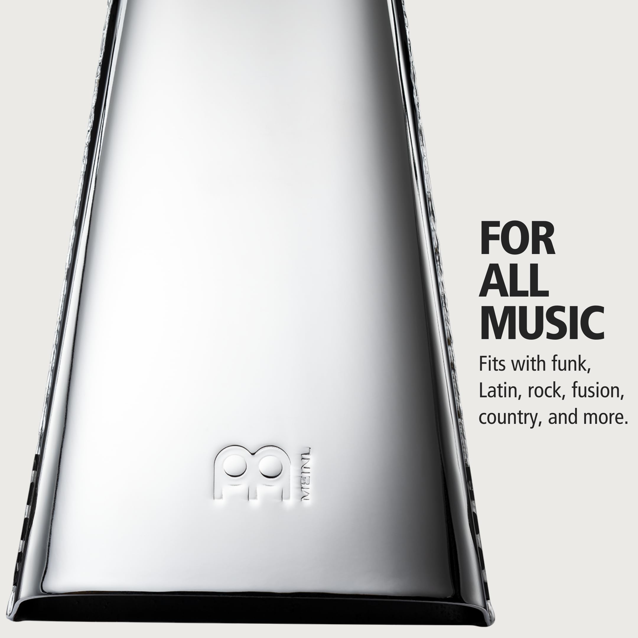 Meinl Percussion STB80S-CH 8-Inch Small Mouth Steel Cowbell, Chrome Finish