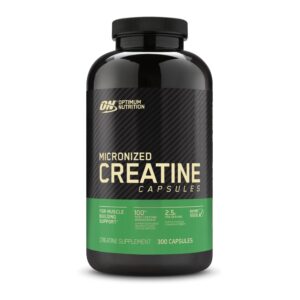 Optimum Nutrition Micronized Creatine Monohydrate Capsules, Keto Friendly, 2500mg, 300 Capsules (Packaging May Vary)