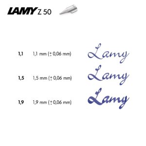 Lamy joy AL - calligraphy fountain pen with ergonomic grip & polished steel nib in line width 1.5 mm - Calligraphy Fountain Pen with ribbon nib - incl. ink cartridge T 10 blue