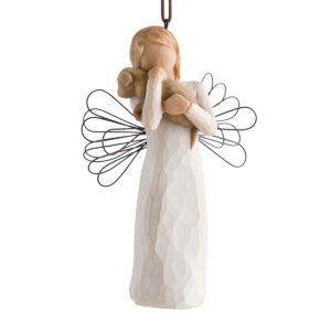 Willow Tree Angel of Friendship Ornament, sculpted hand-painted figure