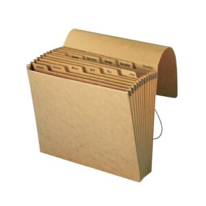 Smead Expanding File with Flap and Cord Closure, 12 Pockets, Monthly (Jan-Dec), Letter Size, Kraft (70186)