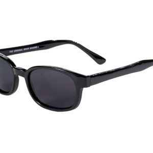 Pacific Coast Original KD's Biker Sunglasses (Black Frame/Dark Grey Lens)