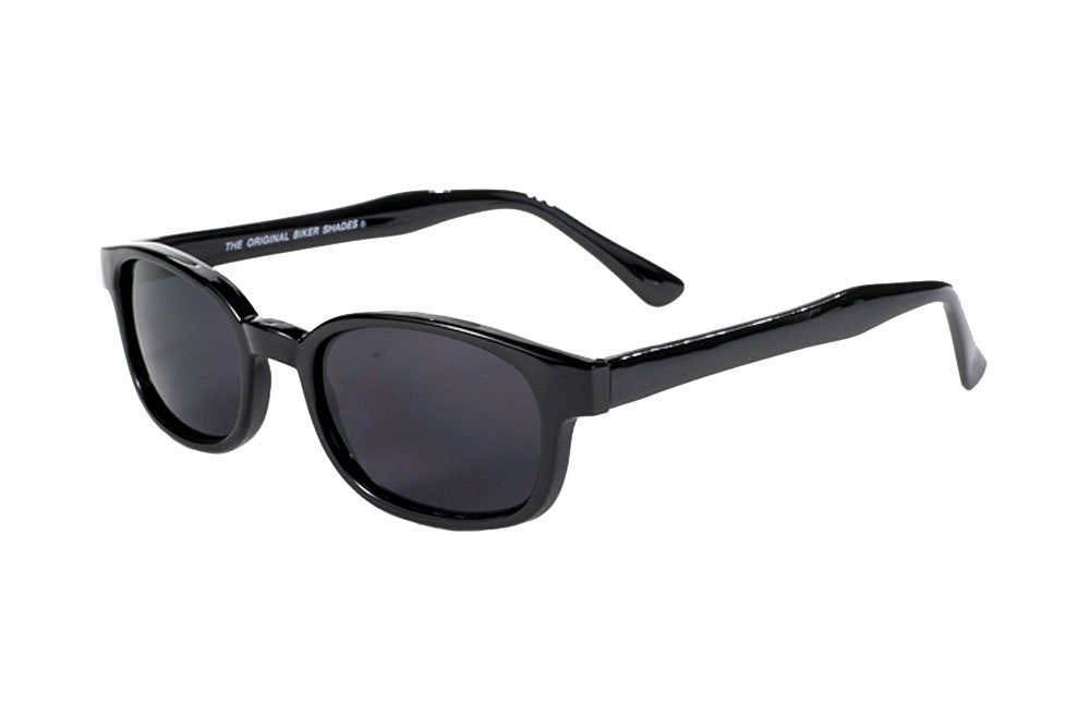 Pacific Coast Original KD's Biker Sunglasses (Black Frame/Dark Grey Lens)