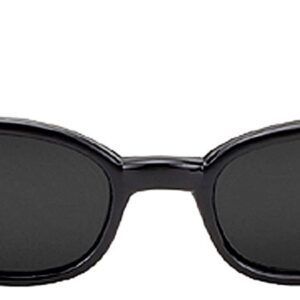 Pacific Coast Original KD's Biker Sunglasses (Black Frame/Dark Grey Lens)