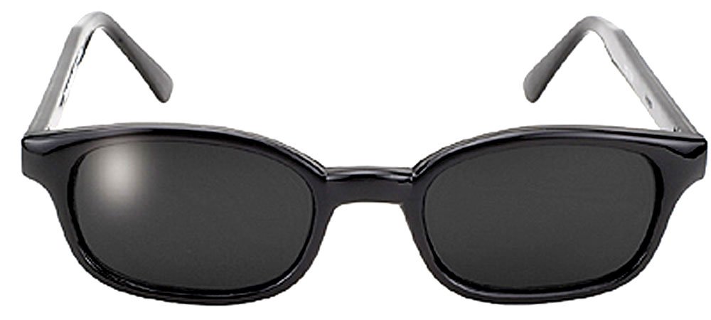 Pacific Coast Original KD's Biker Sunglasses (Black Frame/Dark Grey Lens)