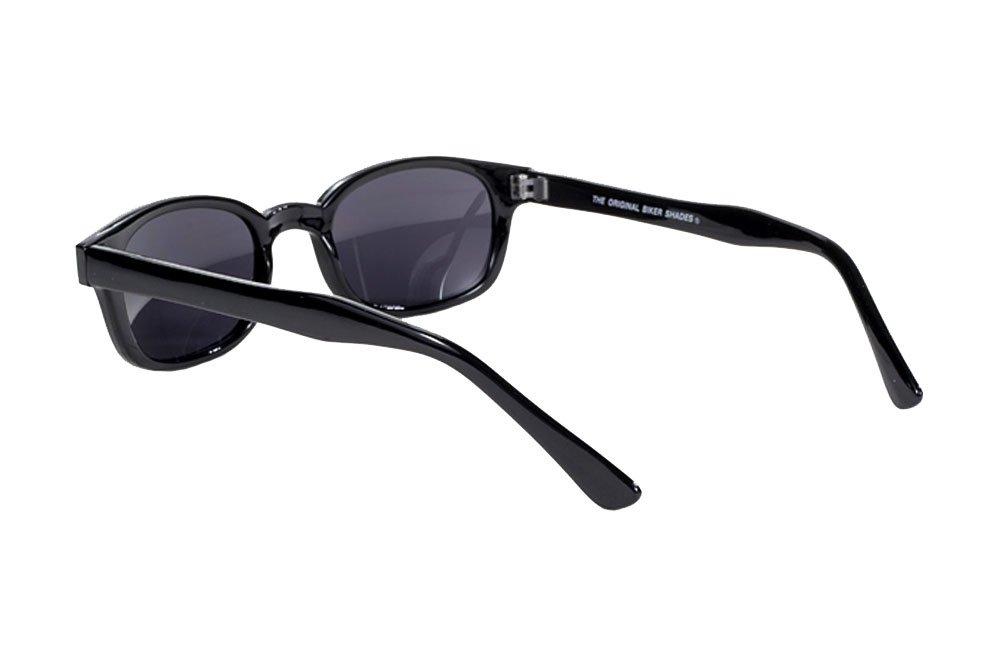 Pacific Coast Original KD's Biker Sunglasses (Black Frame/Dark Grey Lens)