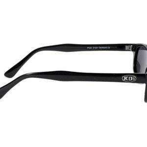 Pacific Coast Original KD's Biker Sunglasses (Black Frame/Dark Grey Lens)