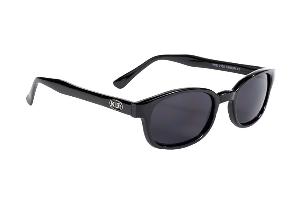 Pacific Coast Original KD's Biker Sunglasses (Black Frame/Dark Grey Lens)