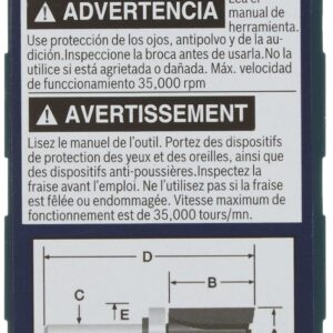 Bosch 85682MC 3/4 In. x 1 In. Carbide-Tipped Double-Flute Top-Bearing Straight Trim Router Bit