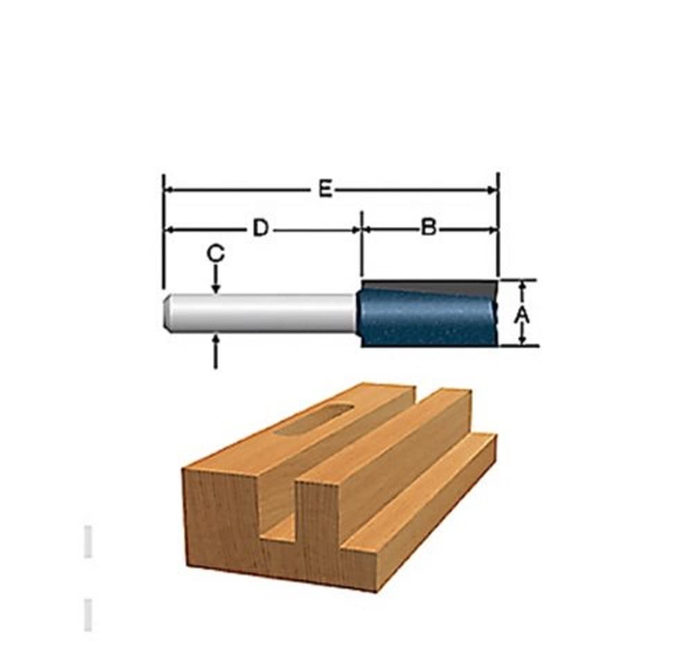 BOSCH 85466M 1-1/4 In. x 1-1/4 In. Carbide Tipped 2-Flute Straight Bit