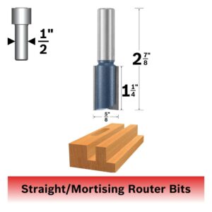 BOSCH 85454M 5/8 In. x 1-1/4 In. Carbide Tipped 2-Flute Straight Bit