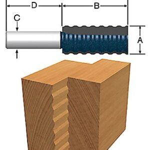 Bosch 85649M 7/8-Inch Diameter 1-7/8-Inch Cut Carbide Tipped A-Line Edge Aligning Router Bit 1/2-Inch Shank