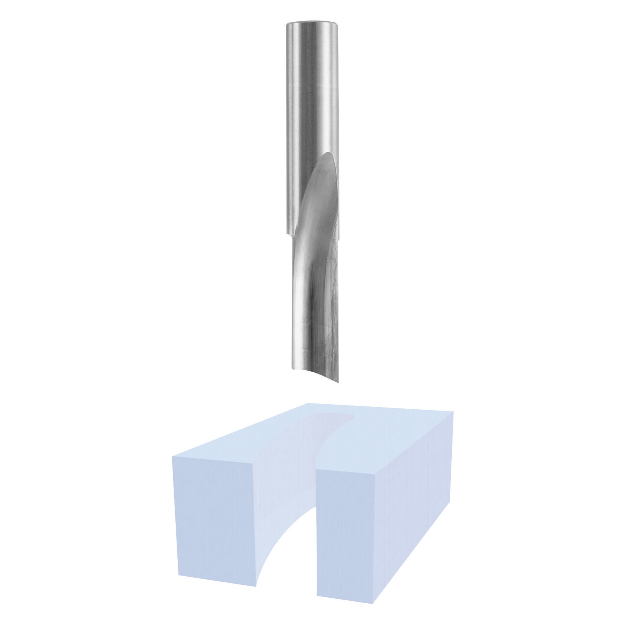 Bosch 86002M Solid Carbide 3/8-Inch x 1-Inch Straight Single O-Flute 3/8-Inch Shank Router Bit