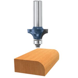 BOSCH 85594M 1-1/4-Inch Diameter 43/64-Inch Cut Carbide Tipped Roundover Router Bit 1/2-Inch Shank