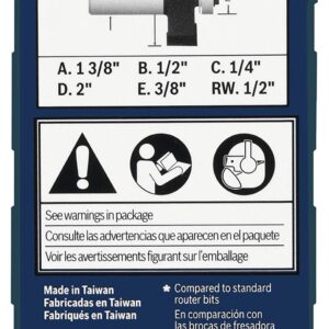 BOSCH 85614MC 1/2 In. x 1/2 In. Carbide-Tipped Rabbeting Router Bit