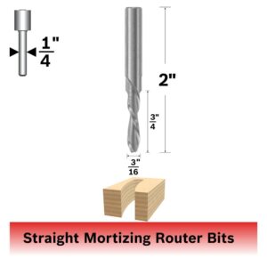 BOSCH 85901M 3/16 In. x 3/4 In. Solid Carbide 2-Flute Downcut Spiral Bit