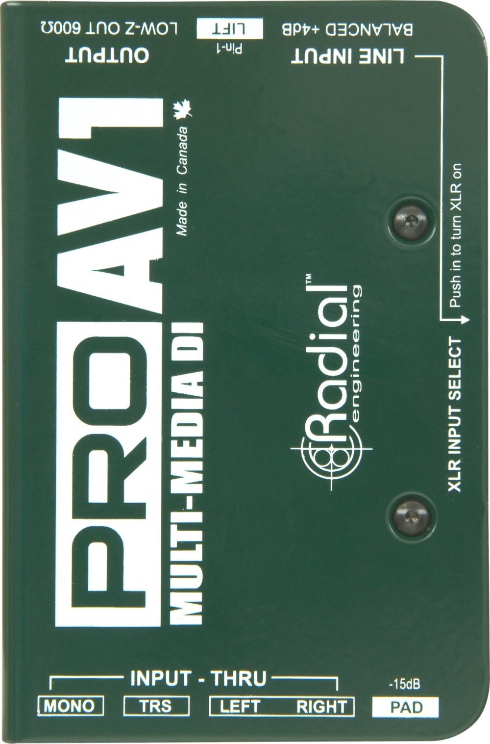 Radial Engineering R8001112 Pro AV1 Direct Box