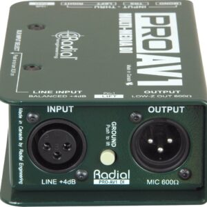 Radial Engineering R8001112 Pro AV1 Direct Box