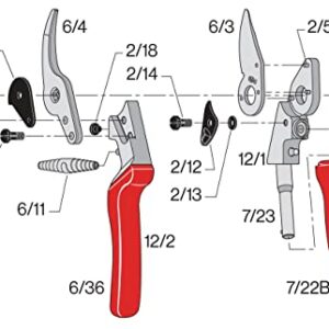 Felco Pruning Shears (F 12) - High Performance Swiss Made One-Hand Garden Pruner with Steel Blade