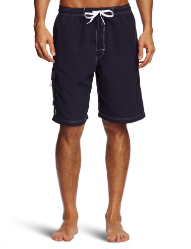 TYR Men's Solid Challenger Swim Shorts, Navy, X-Large