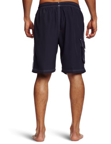 TYR Men's Solid Challenger Swim Shorts, Navy, X-Large