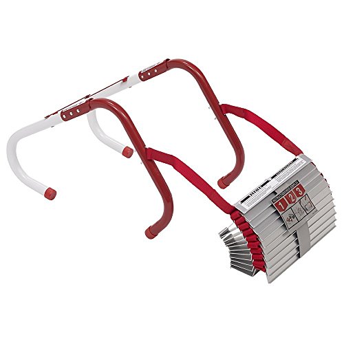 Kidde Fire Escape Ladder, 3-Story Rope Ladder, Extends to 25-Feet, Anti-Slip Rungs