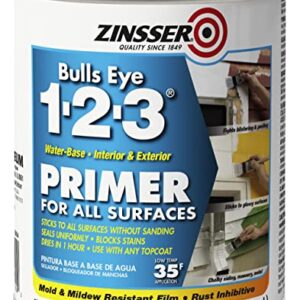 Rust-Oleum 2004 286258 Zinsser Bulls Eye 1-2-3 Primer, 31.5 oz, Gray