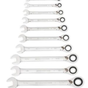 GEARWRENCH 13 Pc. 12 Pt. Reversible Ratcheting Combination Wrench Set, SAE - 9509N