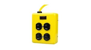 yellow jacket 2177n metal power block with 4 outlets and lighted switch, 4-foot cord