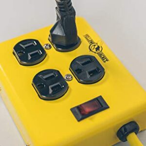 Yellow Jacket 2177N Metal Power Block with 4 Outlets and Lighted Switch, 4-foot Cord