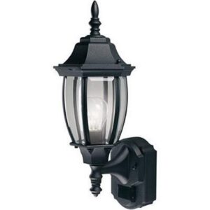 Heath/Zenith Heath Zenith HZ-4192-BK Six-Sided Die-Cast Aluminum Lantern, Black with Beveled Glass