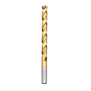 bosch ti2149 1-piece 11/32 in. x 4-3/4 in. titanium nitride coated metal drill bit with 3/8 in. reduced shank for applications in heavy-gauge carbon steels, light gauge metal, hardwood