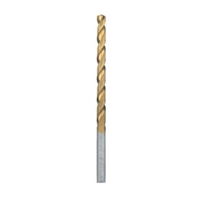 BOSCH TI2140 1-Piece 13/64 In. x 3-5/8 In. Titanium Nitride Coated Metal Drill Bit with 3/8 In. Reduced Shank for Applications in Heavy-Gauge Carbon Steels, Light Gauge Metal, Hardwood