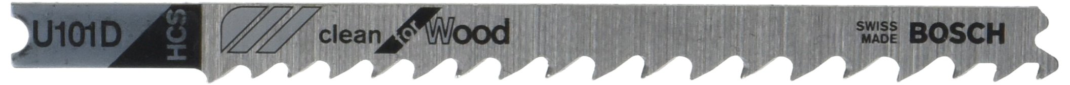 BOSCH U101D3 3-Piece 4 In. 6 TPI Clean for Wood U-shank Jig Saw Blades