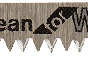 BOSCH U101AO3 5-Piece 3-1/4 In. 20 TPI Clean for Wood U-shank Jig Saw Blades, Black