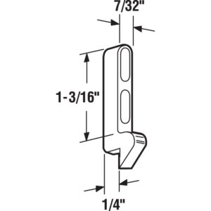 Prime-Line A 127 Sliding Screen door Keeper, Diecast, Adjustment Slots, Screws Included (2 Pack)